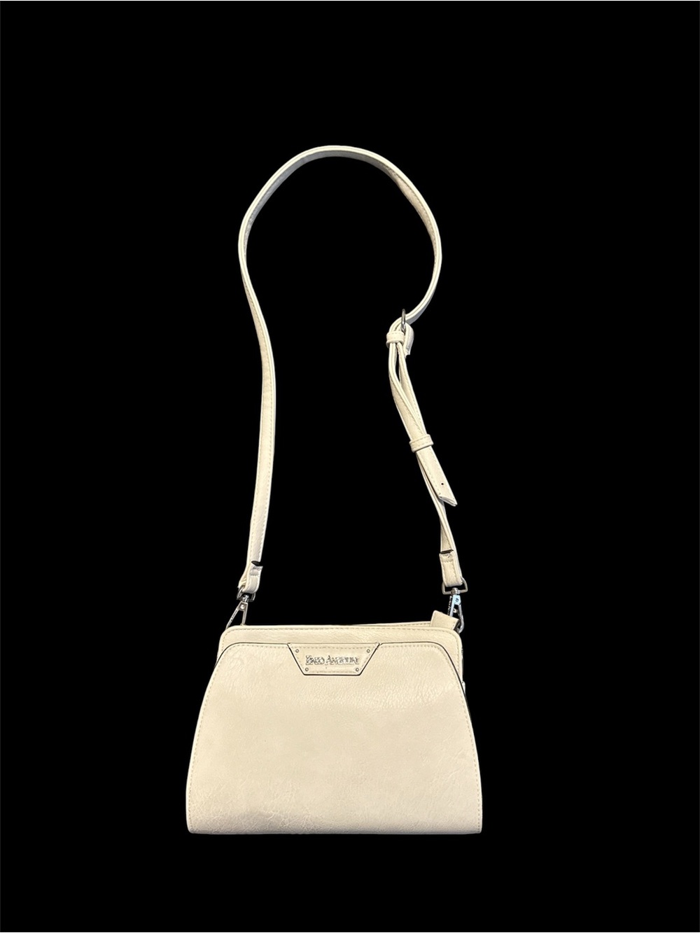 Enzo Angiolini White Leather Crossbody Bag